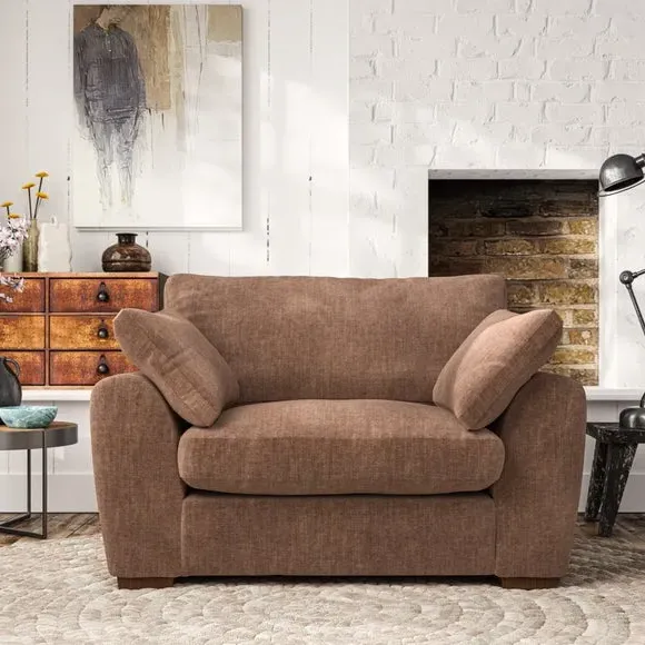 Snuggle Chair with Pillow Arms - Clay, Chenille