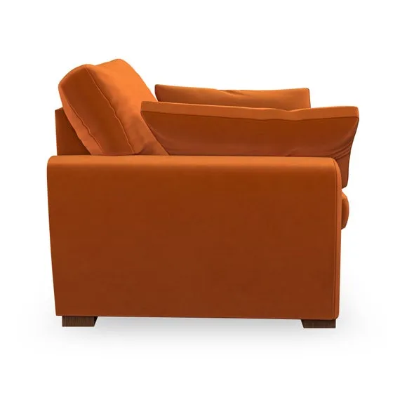 Snuggle Chair with Pillow Arms - Ginger, Velvet