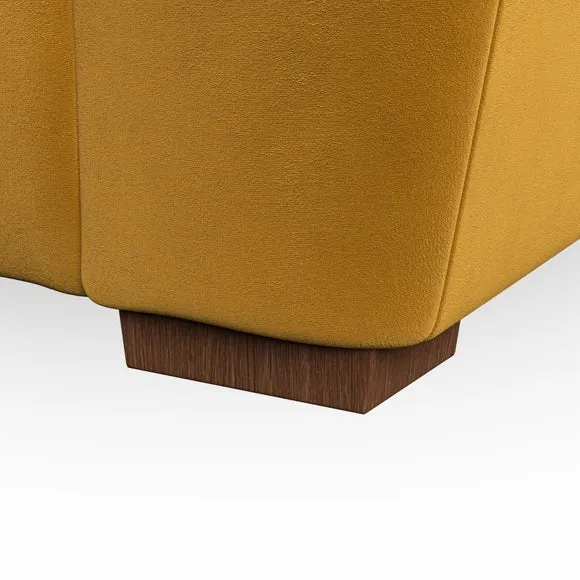 Snuggle Chair with Pillow Arms - Gold, Velvet
