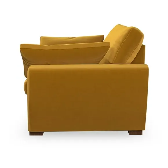 Snuggle Chair with Pillow Arms - Gold, Velvet