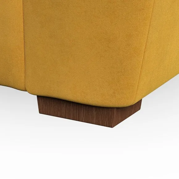 Snuggle Chair with Pillow Arms - Gold, Velvet