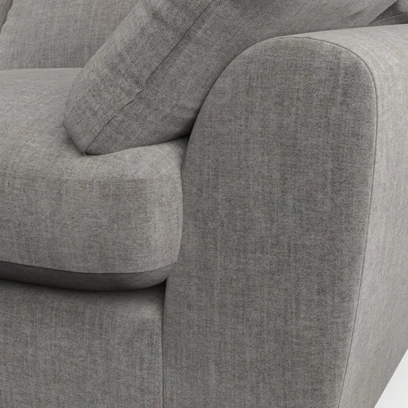 Snuggle Chair with Pillow Arms - Grey, Chenille