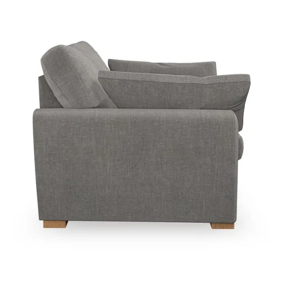 Snuggle Chair with Pillow Arms - Grey, Chenille