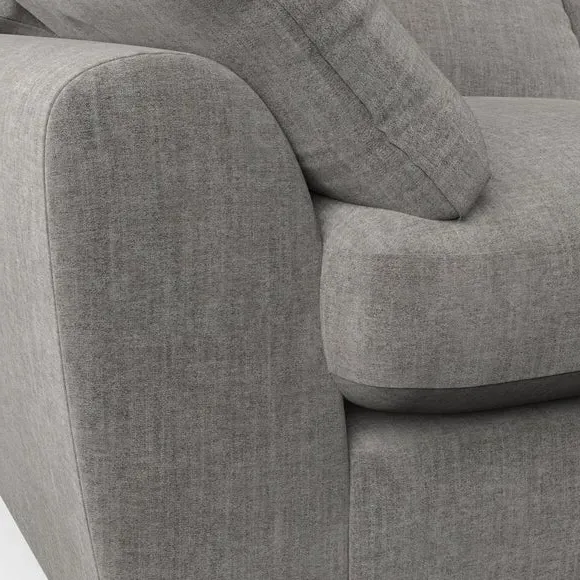 Snuggle Chair with Pillow Arms - Grey, Chenille