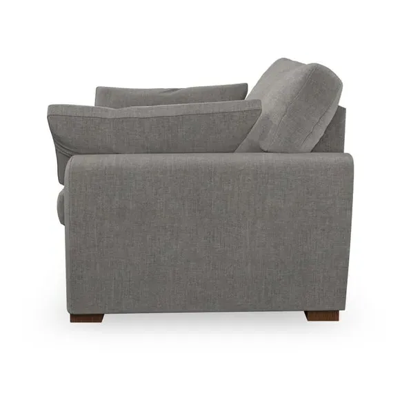 Snuggle Chair with Pillow Arms - Grey, Chenille
