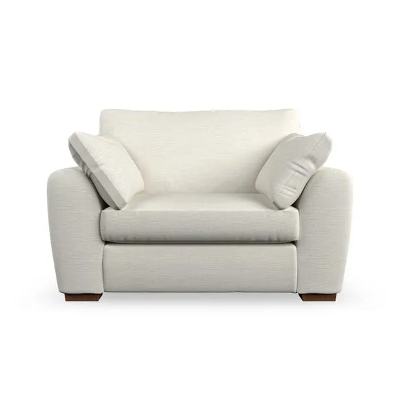 Snuggle Chair with Pillow Arms - Ivory, Weave