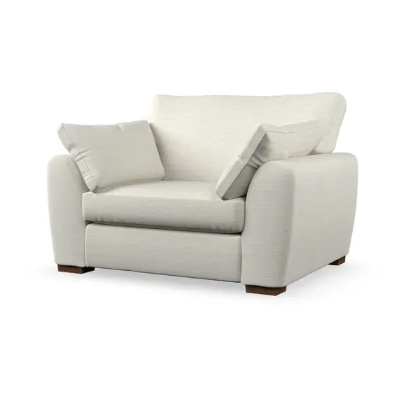 Snuggle Chair with Pillow Arms - Ivory, Weave