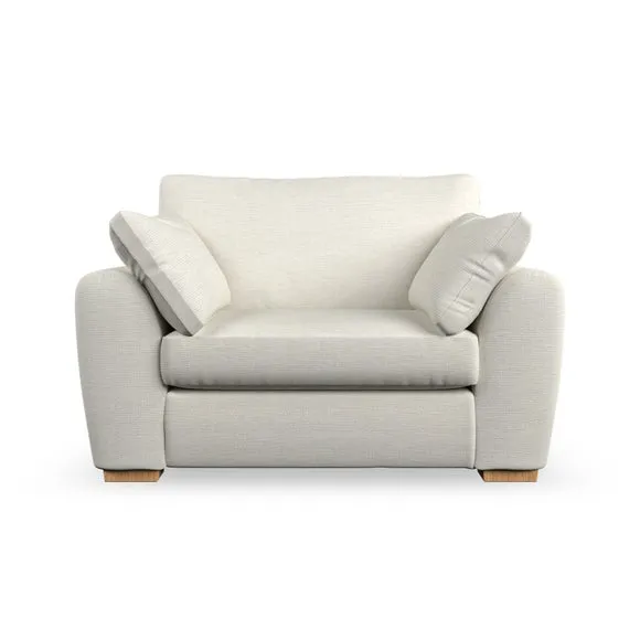 Snuggle Chair with Pillow Arms - Ivory, Weave