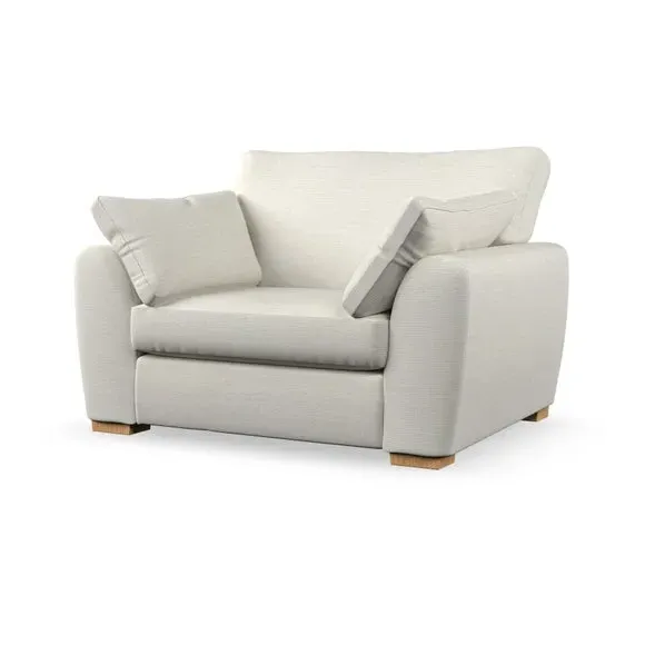 Snuggle Chair with Pillow Arms - Ivory, Weave