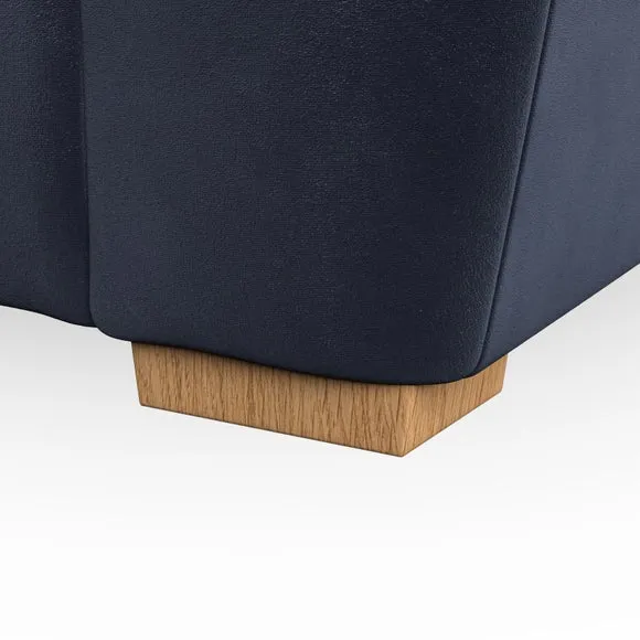 Snuggle Chair with Pillow Arms - Navy, Velvet