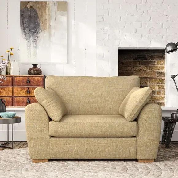 Snuggle Chair with Pillow Arms - Ochre, Weave