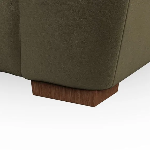Snuggle Chair with Pillow Arms - Olive, Velvet