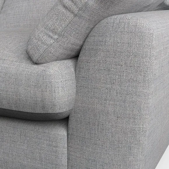 Snuggle Chair with Pillow Arms - Silver, Weave