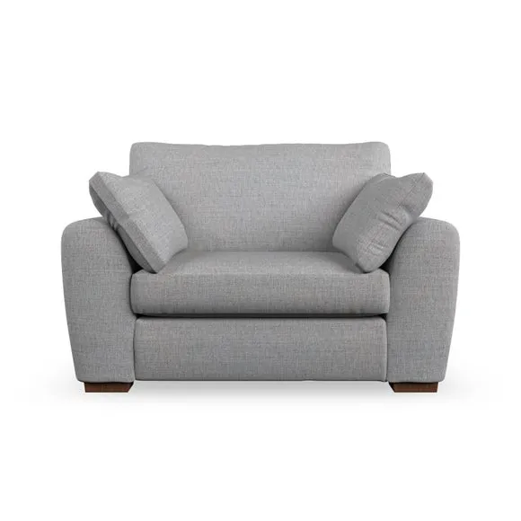 Snuggle Chair with Pillow Arms - Silver, Weave