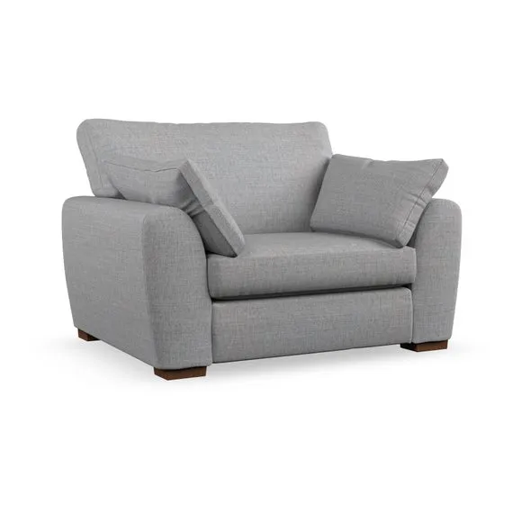 Snuggle Chair with Pillow Arms - Silver, Weave