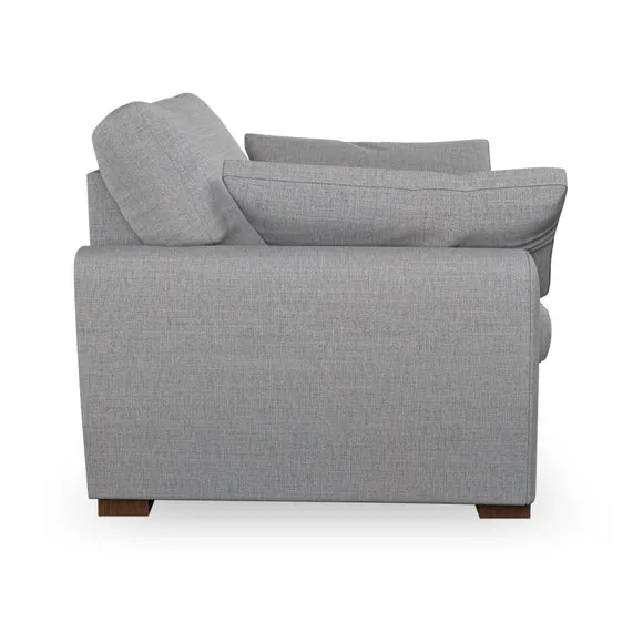 Snuggle Chair with Pillow Arms - Silver, Weave