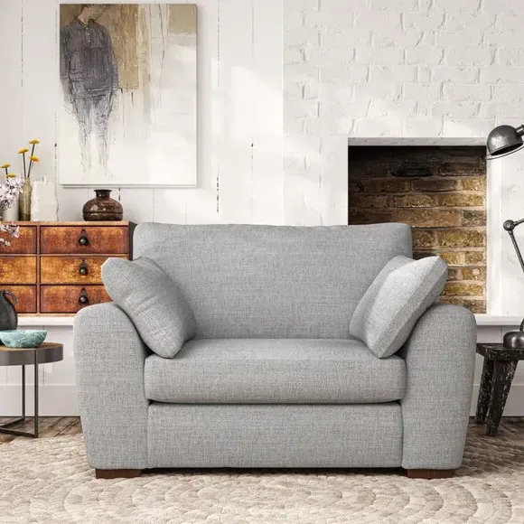 Snuggle Chair with Pillow Arms - Silver, Weave