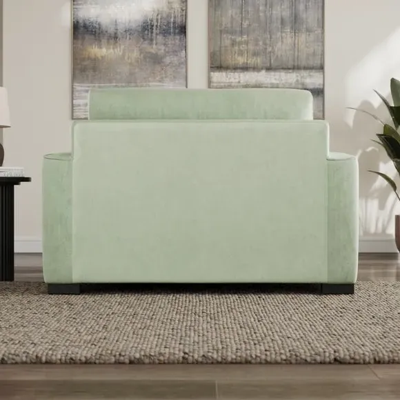 Snuggle Chair with Piped Detailing - Green, Velvet