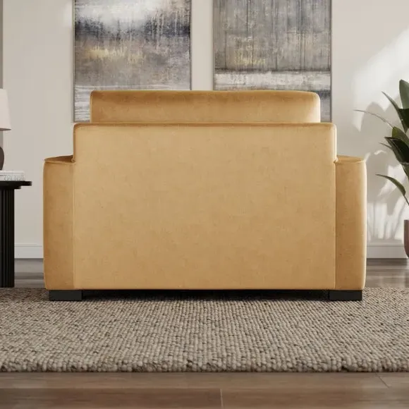 Snuggle Chair with Piped Detailing - Honey, Velvet