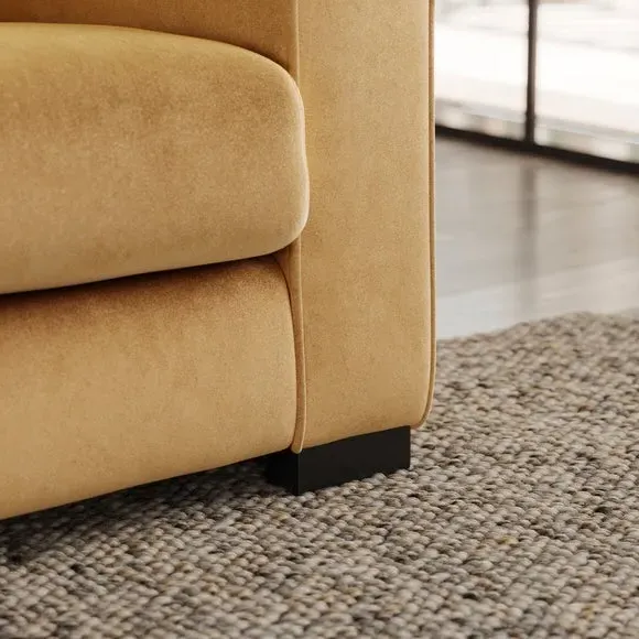 Snuggle Chair with Piped Detailing - Honey, Velvet
