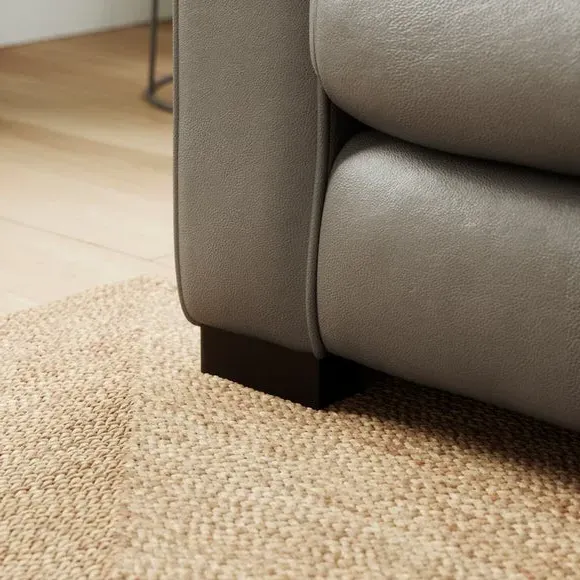 Snuggle Chair with Piped Edge - Grey, Leather