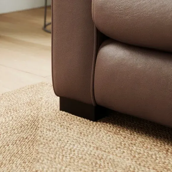 Snuggle Chair with Piped Edge - Mocha, Leather