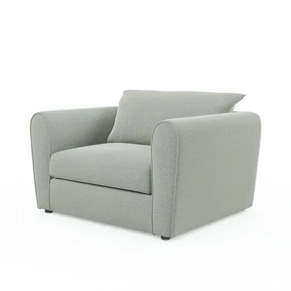 Snuggle Chair with Roll Arms - Blue, Fabric