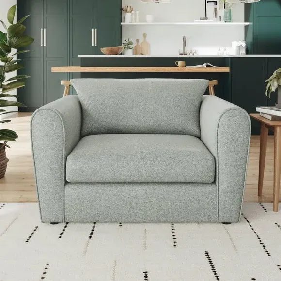 Snuggle Chair with Roll Arms - Blue, Fabric image