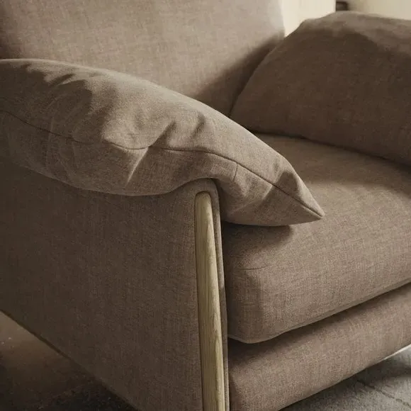 Snuggle Chair with Roll Arms - Clay, Chenille
