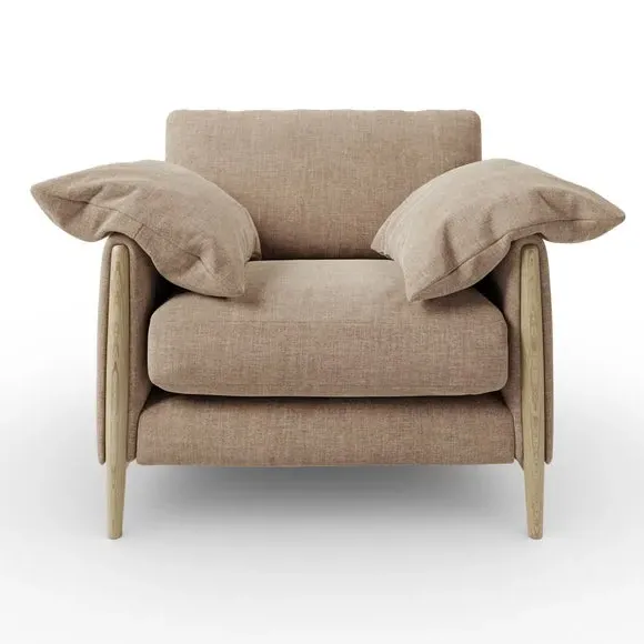 Snuggle Chair with Roll Arms - Clay, Chenille