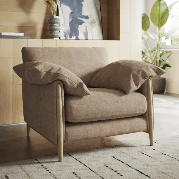 Snuggle Chair with Roll Arms - Clay, Chenille