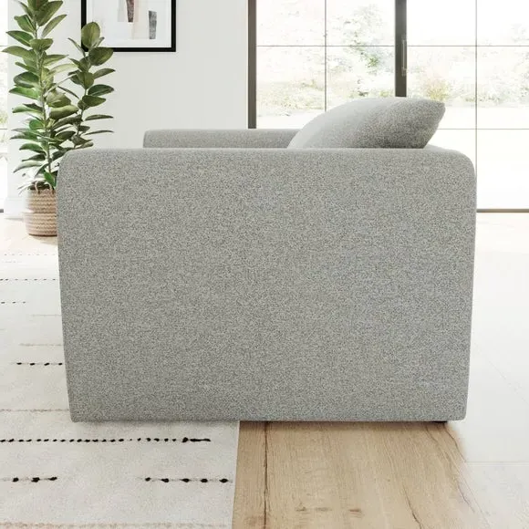 Snuggle Chair with Roll Arms - Grey, Fabric