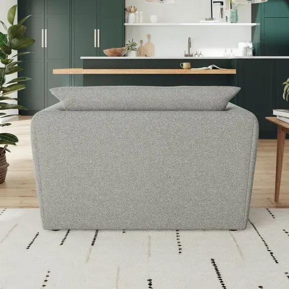 Snuggle Chair with Roll Arms - Grey, Fabric