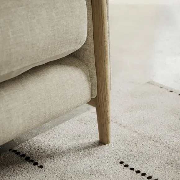 Snuggle Chair with Roll Arms - Natural, Chenille