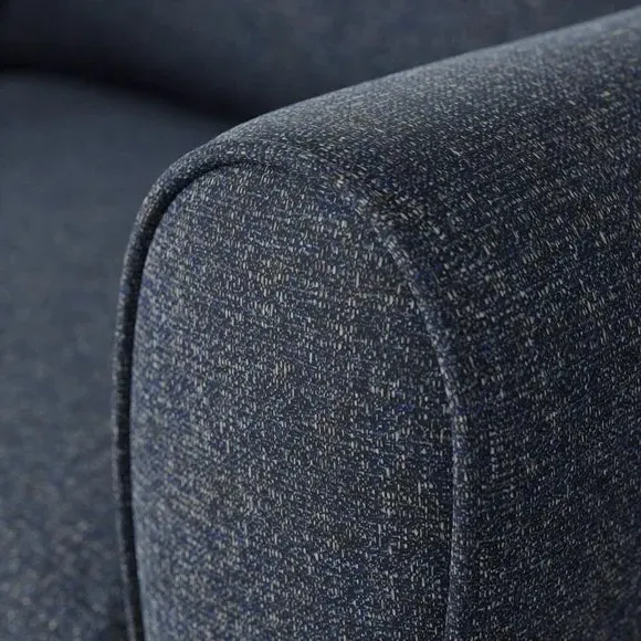 Snuggle Chair with Roll Arms - Navy, Fabric