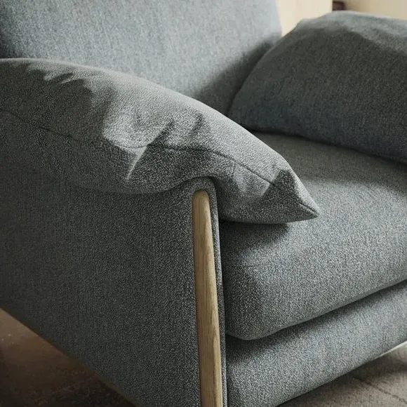 Snuggle Chair with Roll Arms - Teal, Fabric