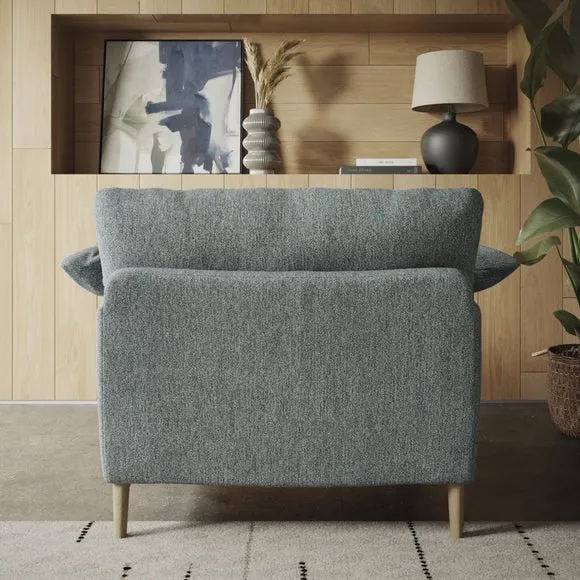 Snuggle Chair with Roll Arms - Teal, Fabric