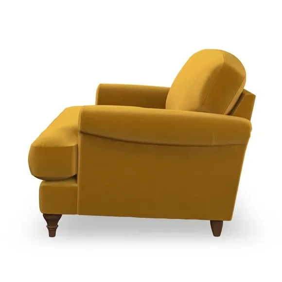 Snuggle Chair with Scroll Arms - Amber