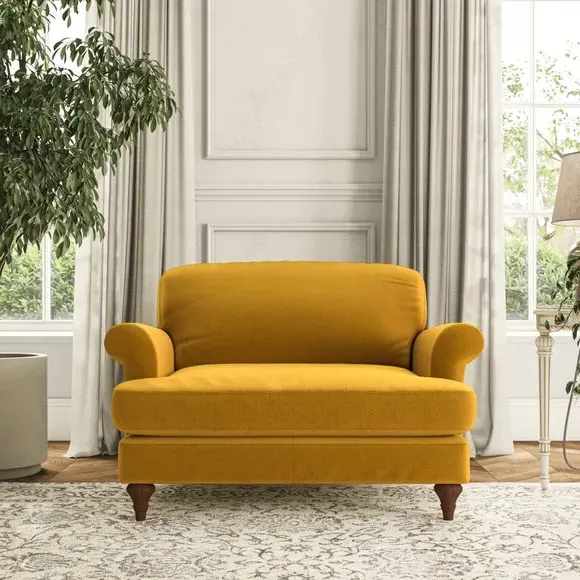 Snuggle Chair with Scroll Arms - Amber image