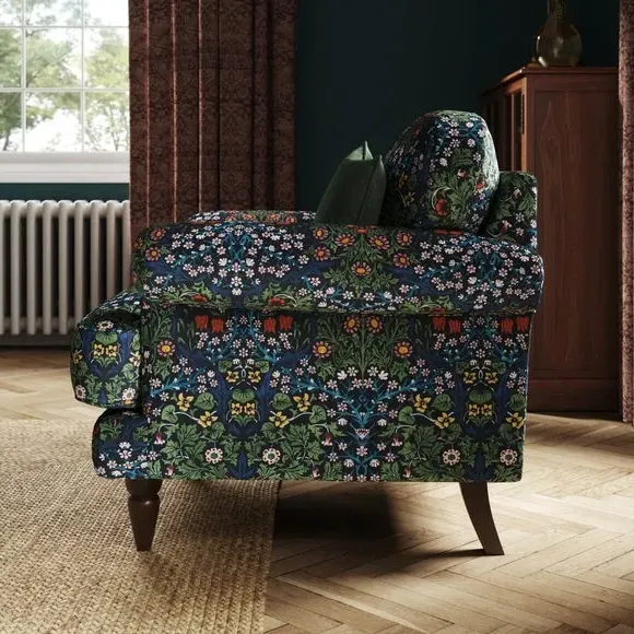 Snuggle Chair with Scroll Arms - Blackthorn, Velvet