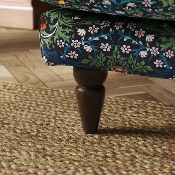 Snuggle Chair with Scroll Arms - Blackthorn, Velvet