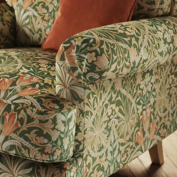 Snuggle Chair with Scroll Arms - Fennel, Velvet