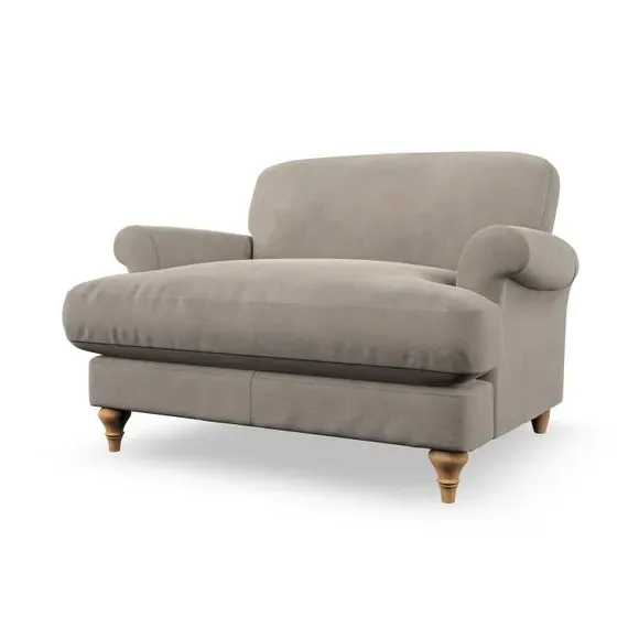 Snuggle Chair with Scroll Arms - Mushroom
