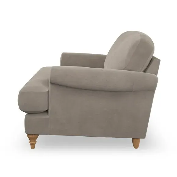 Snuggle Chair with Scroll Arms - Mushroom