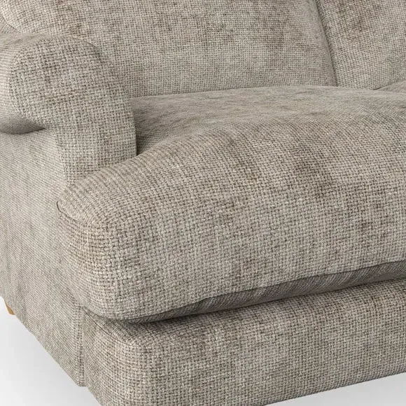 Snuggle Chair with Scroll Arms - Mushroom