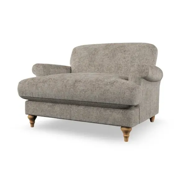 Snuggle Chair with Scroll Arms - Mushroom