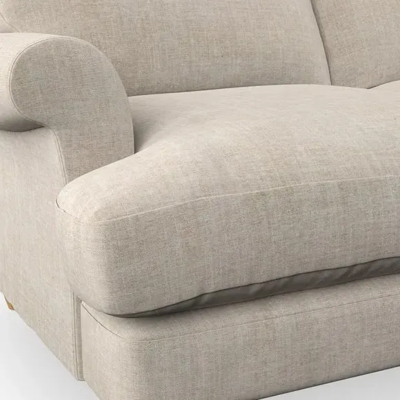 Snuggle Chair with Scroll Arms - Natural