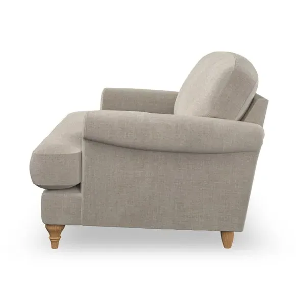 Snuggle Chair with Scroll Arms - Natural