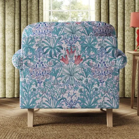 Snuggle Chair with Scroll Arms - Peony, Velvet