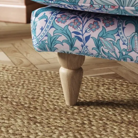 Snuggle Chair with Scroll Arms - Peony, Velvet